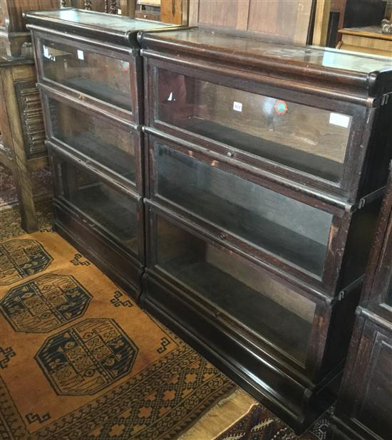 Pr Globe Wernicke 3-section bookcases